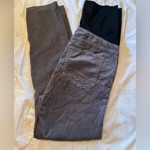 LOFT Gray Pants with Black Waistband maternity